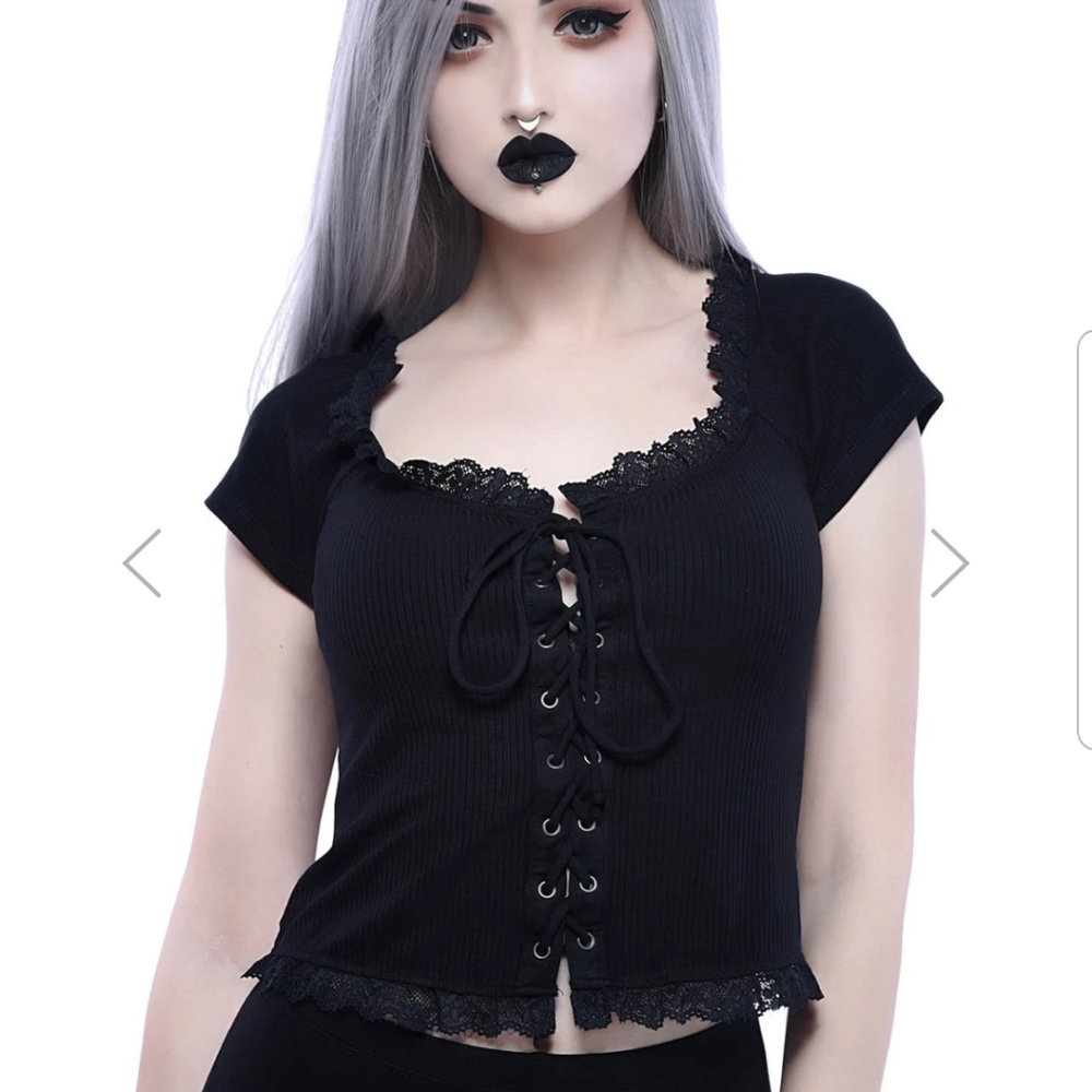 Killstar Senna Ribbed Crop Top